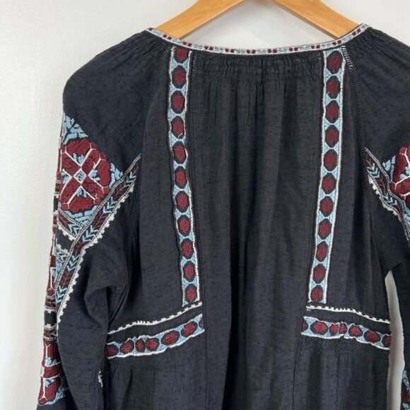 Free People All My Life Embroidered Shift Smocked Mini Dress Women’s Small - Picture 12 of 12